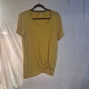 Yellow Short Sleeve Women's Top